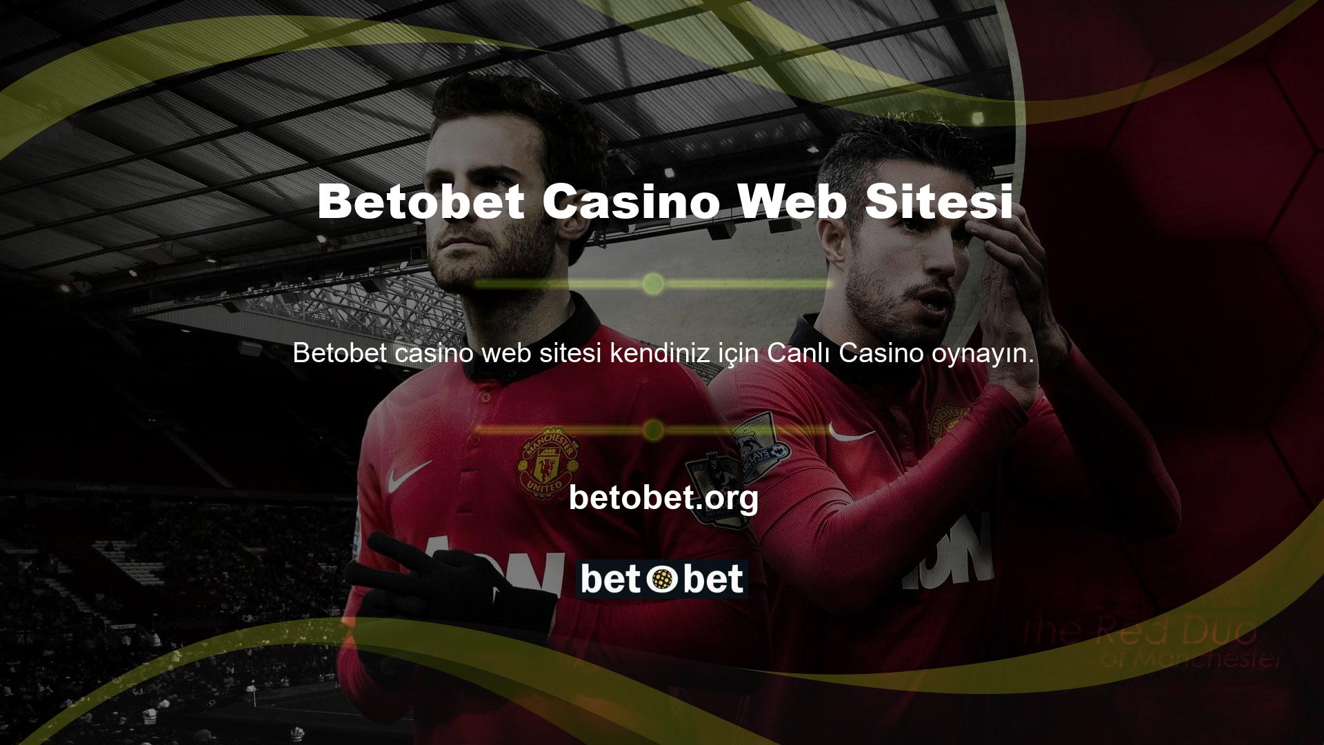 Bu, Betobet casino web sitesinde spor bahisleri ve canlı bahis gibi çeşitli oyunları bu oyun türü için farklı seçeneklerle oynayabileceğiniz anlamına gelir